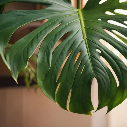 monstera plant macro shot,a large green leaf with a few white spots on it,philodendron,monstera,calathea,tropical leaf pattern,zamia,tropical leaf,Photography,General,Commercial