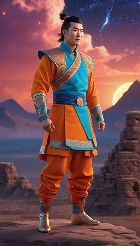 sokka,yi sun sin,mulan,vamana,chunming,rimpoche,Unique,3D,3D Character