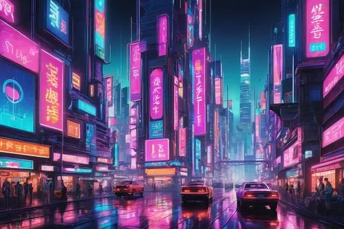 cybercity,tokyo city,shinjuku,cyberpunk,tokyo,shanghai,colorful city,guangzhou,fantasy city,shibuya,kowloon,cityscape,mongkok,cyberscene,cybertown,futuristic landscape,futuristic,akihabara,metropolis,cityzen,Illustration,Abstract Fantasy,Abstract Fantasy 13