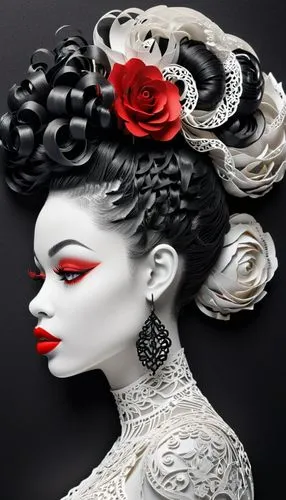 geisha girl,derivable,geisha,flamenca,oiran,porcelain rose,hairpieces,maiko,viveros,geishas,amidala,venetian mask,fashion vector,flamenco,oriental princess,victorian lady,black rose,updo,countess,volou,Unique,Paper Cuts,Paper Cuts 04