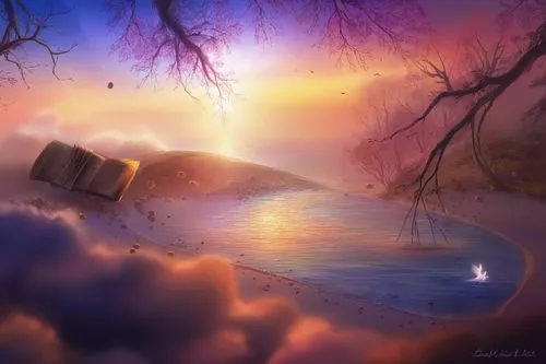 fantasy landscape,fantasy picture,storybook,world digital painting,magic book,spellbook,storybooks,dreamscape,heavenly ladder,dreamscapes,fantasy art,book wallpaper,realms,urantia,evening lake,dream world,dreamland,hymn book,eventide,turn the page,Illustration,Realistic Fantasy,Realistic Fantasy 01