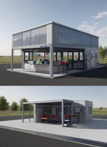 prefabricated buildings,3d rendering,bus garage,car showroom,crown render,school design,gas-station,garage,bus shelters,firstfeld depot,render,e-gas station,car salon,garage door,mclaren automotive,automobile repair shop,data center,commercial building,electric gas station,fire station