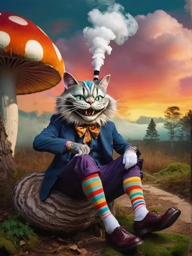 alice in wonderland,tea party cat,eggman,robotnik,whimsical animals,hatter,zoombinis,anthropomorphized animals,fantasy picture,cheshire,seussical,imaginationland,surrealist,cattermole,alberty,wonderland,catmull,cloudmont,shaposhnikov,toontown,Photography,Documentary Photography,Documentary Photography 28