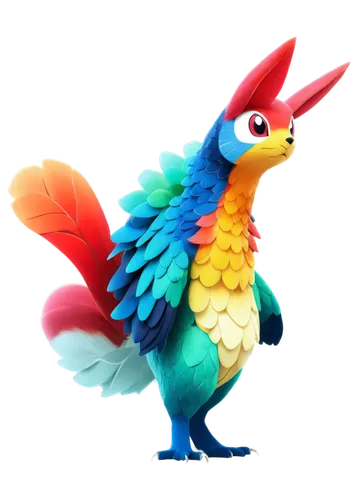 fairy peacock,fantasy animal,feathers bird,rainbow rabbit,phoenix rooster,lewrie,cockrel,featherlike,megapode,fairy penguin,kazooie,furnariidae,color feathers,chamoiseau,pombo,zygodactyl,uniphoenix,gouldian,exotic bird,bird png,Illustration,Japanese style,Japanese Style 05