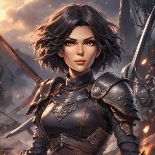 bellona,female warrior,joan of arc,fiora,seregil,kassandra,Digital Art,Anime