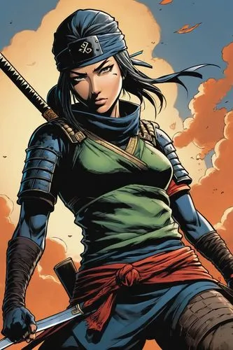 rosita,kunoichi,samarai,katana,ibuki,namorita,bulletgirl,female warrior,korana,kyoshi,michonne,aphra,mulan,eldena,arya,amihan,aveline,huntress,elektra,rictor,Illustration,American Style,American Style 13