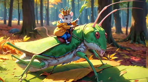 forest dragon,kobold,autumn background,green dragon,fall animals,dragon of earth,archery,hunting scene,dragon slayer,frog prince,3d archery,painted dragon,frog king,forest beetle,game illustration,dra