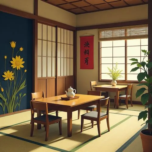 japanese-style room,ryokan,tatami,ikebana,tea ceremony,ryokans