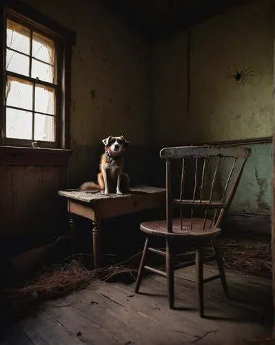 abandoned dog,dog-photography,dog photography,tenterfield terrier,lancashire heeler,kennel,dog house,jack russell,old english terrier,sit and wait,plummer terrier,teddy roosevelt terrier,bannack,vigilant dog,the living room of a photographer,to sit,kennel club,jack russel,doghouse,abandoned room,Conceptual Art,Daily,Daily 29