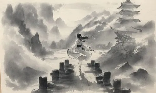 mulan,huanghua,jianghua,ugetsu,konietzko,kuanyin,kunqu,the spirit of the mountains,baiyun,dalixia,longmei,wudang,korra,jianyin,cloud mountain,guanyin,maoyuan,ukiyoe,yuexiu,huadian,Illustration,Paper b