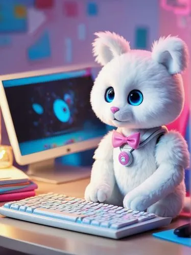 3d teddy,kawaii panda,whitebear,cute bear,mascotech,puxi,girl at the computer,cybersitter,kawaii panda emoji,bellwether,children's background,plush bear,oleg,teddy bear waiting,soft robot,computerologist,bebearia,cute cartoon image,cute cartoon character,kidsoft,Illustration,Black and White,Black and White 08