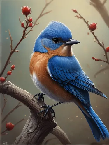 Write a story about a lonely bluebird searching for its true love.,western bluebird,tickell's blue flycatcher,bird painting,eastern bluebird,bluebird perched,blue bird,male bluebird,bluebird,bird illu