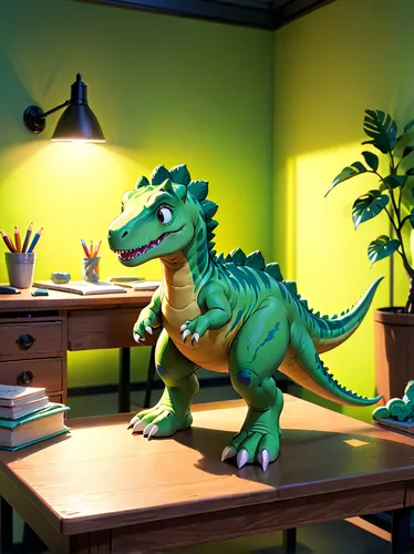 visual effect lighting,3d render,digital compositing,desk lamp,3d rendered,scene lighting,landmannahellir,3d rendering,3d modeling,3d model,desk accessories,3d background,kids room,rubber dinosaur,3d figure,dino,table lamp,schleich,dinosaruio,palaeontology,Anime,Anime,Realistic