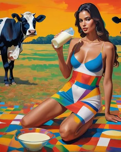 milk cow,vaca,vacas,dairy cow,milk cows,modern pop art,cool pop art,milking,moo,mother cow,cow,vache,pop art style,milk,dairy cows,holstein cow,holsteins,pop art woman,bovine,milkmaids,Illustration,Vector,Vector 07