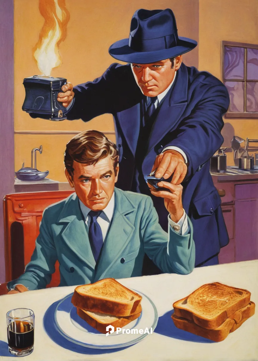 The detective examined the double toasted bread for clues, hoping it would lead to the perpetrator.,pandesal,milk toast,grilled cheese,american breakfast,breakfast on board of the iron,clue and white,