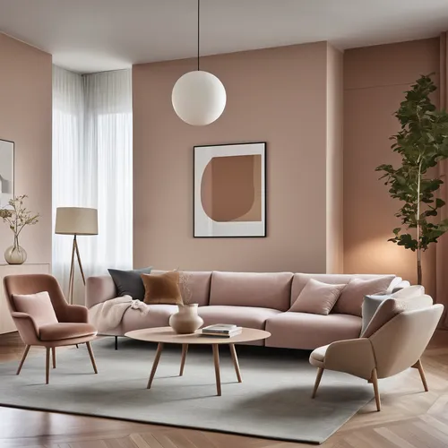 danish furniture,livingroom,soft furniture,living room,sofa set,apartment lounge,modern decor,gold-pink earthy colors,modern living room,mid century modern,scandinavian style,sitting room,furniture,sofa tables,modern room,sofa,contemporary decor,chaise lounge,loveseat,an apartment,Photography,General,Realistic