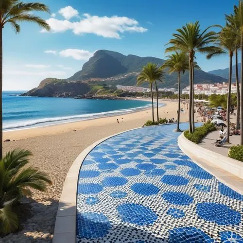 canary islands,tenerife,umbrella beach,spanish tile,brazilian beach,copacabana,ipanema,beach landscape,machico,azorean,beautiful beaches,summer beach umbrellas,ponta do sol,beautiful beach,the azores,azores,dream beach,mountain beach,caribbean beach,beach scenery,Photography,General,Realistic