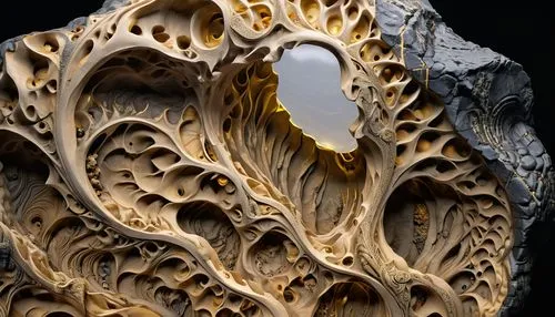 mandelbulb,fossilized resin,wood carving,carved wood,wood art,geode,wood skeleton,wave wood,ornamental wood,honeycomb structure,slice of wood,wood diamonds,abstract gold embossed,honeycomb stone,speleothem,wood texture,natural wood,honeycomb,solidified lava,stalactite