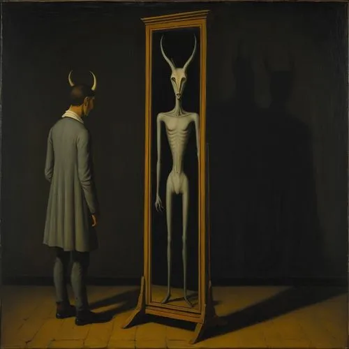 oryxes,surrealists,the mirror,surrealism,magic mirror,surrealist,Art,Artistic Painting,Artistic Painting 02