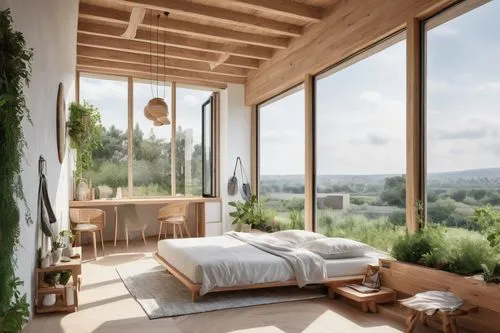 bedroom window,sunroom,window sill,roof landscape,wooden windows,bamboo curtain,modern room,wood window,bedroom,green living,earthship,sleeping room,windowsill,beautiful home,roof terrace,great room,grass roof,balcony garden,french windows,window curtain,Illustration,Realistic Fantasy,Realistic Fantasy 42