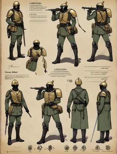 Carcosa soldier in Carcosa uniform with helmet and Carcosa weapon ,the sandpiper general,combat medic,grenadier,infantry,red army rifleman,steel helmet,military organization,orders of the russian empi