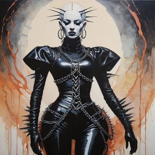 villainess,lilandra,ororo,demona,countess,lacrimosa,Illustration,Paper based,Paper Based 19