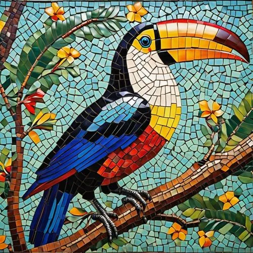 bird painting,toco toucan,mosakeng,an ornamental bird,mosaica,toucans,tui,rosella,yellow throated toucan,keel-billed toucan,ornamental bird,perico,mosaics,chestnut-billed toucan,colorful birds,pajaros,brown back-toucan,audubon,mosaic,toucan,Photography,General,Realistic