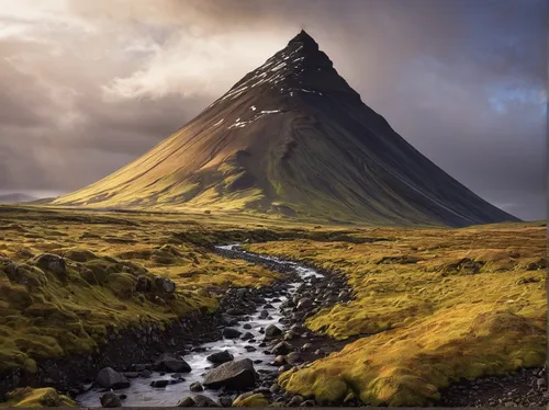 kirkjufell river,eastern iceland,kirkjufell,iceland,scottish highlands,faroe islands,glencoe,nordland,isle of skye,highlands,thermokarst,bordafjordur,scotland,icelanders,landscape photography,landscapes beautiful,iceland horse,talahi,northen light,mountain landscape,Conceptual Art,Oil color,Oil Color 06