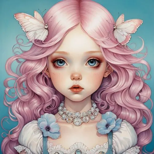 peignoir,little girl fairy,eglantine,fantasy portrait,rosa ' the fairy,porcelain doll,rosa 'the fairy,eloise,euphemia,fairy tale character,fairy queen,faery,llyra,liselotte,porcelain dolls,undine,antoinette,dollmaker,faerie,fairie,Illustration,Abstract Fantasy,Abstract Fantasy 11