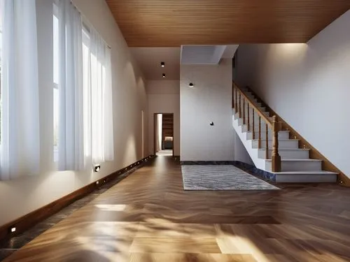 hardwood floors,hallway space,wood floor,wooden floor,wooden stairs,wooden stair railing,Photography,General,Realistic