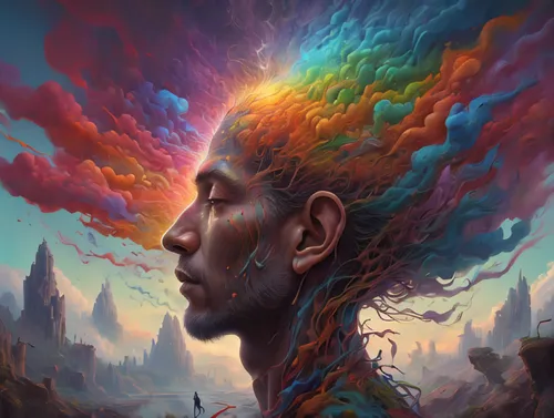 psychedelic art,consciousness,shamanic,fantasy portrait,astral traveler,imagination,pachamama,transcendence,world digital painting,fantasy art,third eye,shaman,shamanism,mind-body,awakening,mysticism,mind,psychedelic,transcendental,sci fiction illustration