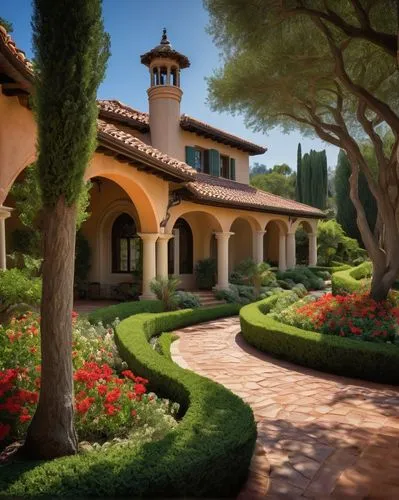 hacienda,landscaped,stanford,monastery garden,landscaping,country estate,gardens,courtyards,manicured,courtyard,garden elevation,landscaper,landscapers,stanford university,breezeway,tuscan,world digital painting,home landscape,rivendell,broadmoor,Art,Artistic Painting,Artistic Painting 04