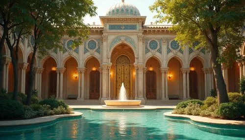 quasr al-kharana,king abdullah i mosque,al nahyan grand mosque,alcazar of seville,qasr al watan,mamounia,water palace,imamzadeh,persian architecture,qasr al kharrana,yazd,garden of the fountain,grand mosque,university al-azhar,kashan,iranian architecture,sheihk zayed mosque,sultan qaboos grand mosque,amirkabir,palace garden,Photography,General,Realistic