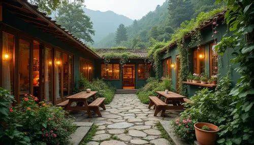 teahouse,teahouses,tea garden,ryokan,auberge,japan garden,courtyard,sake gardens,chalet,house in the mountains,sichuan,moufang,the cabin in the mountains,wenchuan,alpine restaurant,south korea,japanese-style room,austria,house in mountains,alishan,Photography,General,Realistic