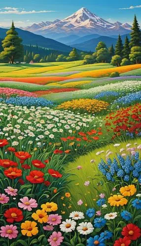 flower field,field of flowers,flowers field,blanket of flowers,blooming field,flower meadow,tulip field,sea of flowers,meadow landscape,tulips field,flower garden,poppy fields,flowering meadow,the valley of flowers,flower painting,flower carpet,field of poppies,tulip fields,splendor of flowers,summer meadow,Photography,General,Realistic