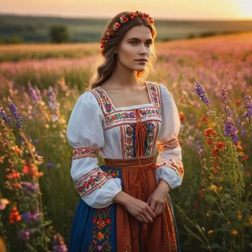 country dress,folk costume,folk costumes,russian folk style,ukrainian,puszta,beautiful girl with flowers,girl in a historic way,tatarstan,girl in flowers,girl in a long dress,eurasian,ukraine,poland,traditional costume,bohemia,lithuania,romanian orthodox,bulgarian,czechia,Photography,General,Commercial