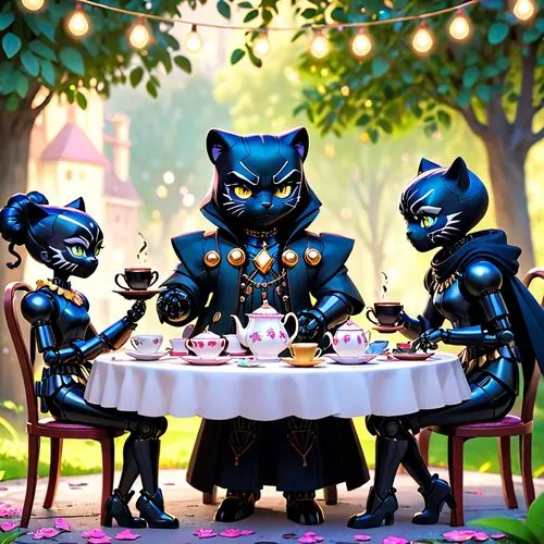 tea party cat,tea party,nightshade family,family dinner,diner,dinner party,teatime,cat's cafe,dining,exclusive banquet,tea service,cat family,high tea,romantic dinner,tea time,kopi luwak,breakfast table,fine dining restaurant,afternoon tea,dinner for two,Anime,Anime,Cartoon