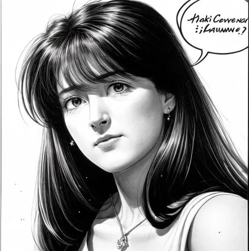 caramon,rumiko,tomie,comic halftone woman,mikimoto,erma,manara,sakimoto,phonogram,kagome,carmen,minmay,guinevere,girl with speech bubble,minako,mackichan,ranma,animeigo,revy,lysette