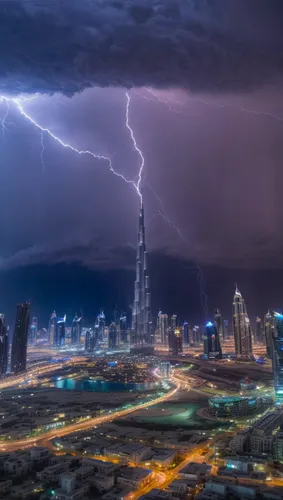 lightning storm,kuwait,uae,thunderstorm,united arab emirates,khobar,dubai,lightning strike,tallest hotel dubai,a thunderstorm cell,lightning bolt,burj khalifa,natural phenomenon,force of nature,bahrain,lightening,lightning,nature's wrath,jumeirah,the storm of the invasion