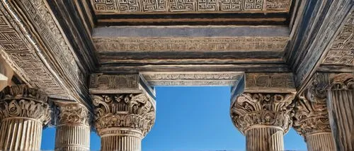 doric columns,baalbek,peristyle,pillar capitals,celsus library,columns,colonnades,colonnaded,pillars,greek temple,garni,erechtheion,ephesus,entablature,three pillars,columnas,metopes,columned,colonnade,cenotaphs,Art,Artistic Painting,Artistic Painting 27