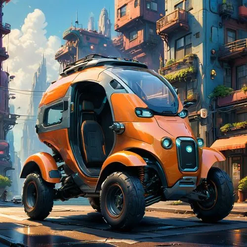 brum,smartruck,tuk,moottero vehicle,piaggio,cartoon car,Conceptual Art,Fantasy,Fantasy 01