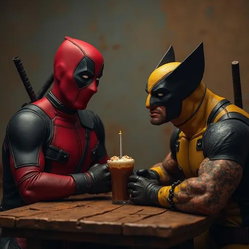 drinking party,batallions,wolverine,daiquiris,birthday cake,xmen