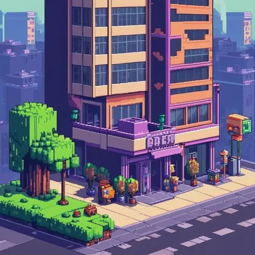 cybertown,city corner,retro diner,colorful city,microdistrict,business district,voxel,banaba,shopzilla,dispensary,citydev,cybercity,fez,electric gas station,pharmacy,tokyo city,gas station,flower shop,skyscraper town,city blocks