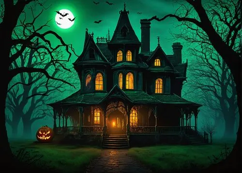 halloween poster,halloween illustration,halloween background,the haunted house,witch's house,haunted house,halloween wallpaper,halloween scene,witch house,halloween and horror,halloween vector character,halloween pumpkin gifts,halloween night,haunted castle,halloween owls,halloweenchallenge,house silhouette,halloween travel trailer,halloween decoration,haunted,Art,Artistic Painting,Artistic Painting 03