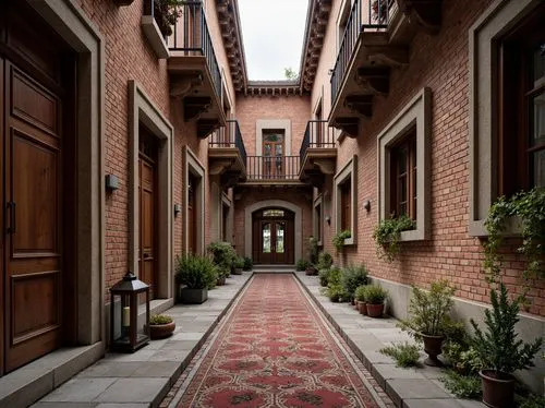 riad,courtyards,persian architecture,courtyard,inside courtyard,marrakech,iranian architecture,marrakesh,old linden alley,filoli,haveli,alcazar of seville,driveway,terracotta tiles,cortile,driveways,red bricks,breezeway,patio,medinah