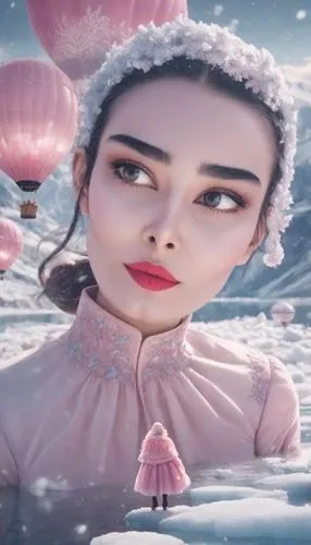 jianfeng,the snow queen,diaochan,3d fantasy,homogenic,suit of the snow maiden,guobao,kunqu,winter dream,bjork,ice princess,xueying,imaginasian,zuoying,fairy tale character,fantasy picture,snow scene,fantasy portrait,hanbok,winter background,Photography,Natural