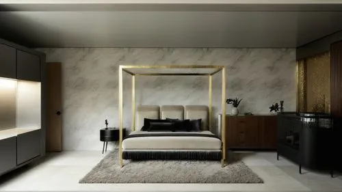 chambre,gold stucco frame,donghia,wallcovering,minotti,guest room