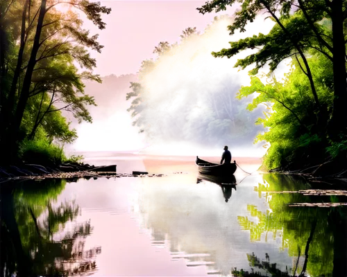 backwaters,boat landscape,river landscape,photo painting,backwater,evening lake,world digital painting,tranquility,canoeing,calm waters,tranquillity,landscape background,waterscape,canoer,calm water,canoed,sundarbans,nature background,watercolor background,monets,Illustration,Black and White,Black and White 31