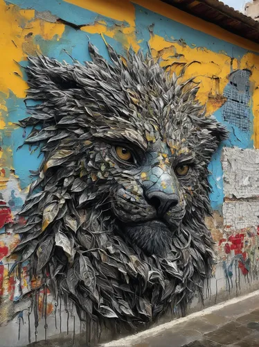 lion head,gryphon,forest king lion,streetart,griffon bruxellois,graffiti art,street art,lion - feline,stone lion,urban street art,cat greece,street artists,garuda,patung garuda,painted dragon,street artist,antigua guatemala,lynx,lion,urban art,Conceptual Art,Graffiti Art,Graffiti Art 02