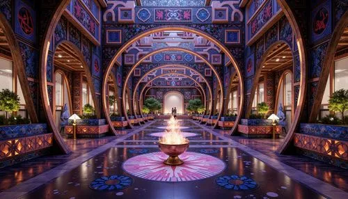 ornate room,agrabah,persian architecture,mihrab,naboo,floor fountain,hall of supreme harmony,royal interior,palyul,marble palace,rosicrucian,lachapelle,kirtan,hall of the fallen,kashan,theed,sanctum,riad,ballroom,star mosque